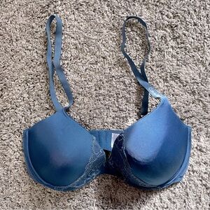 Calvin Klein 32DD Blue Push-Up Bra With Light Padding